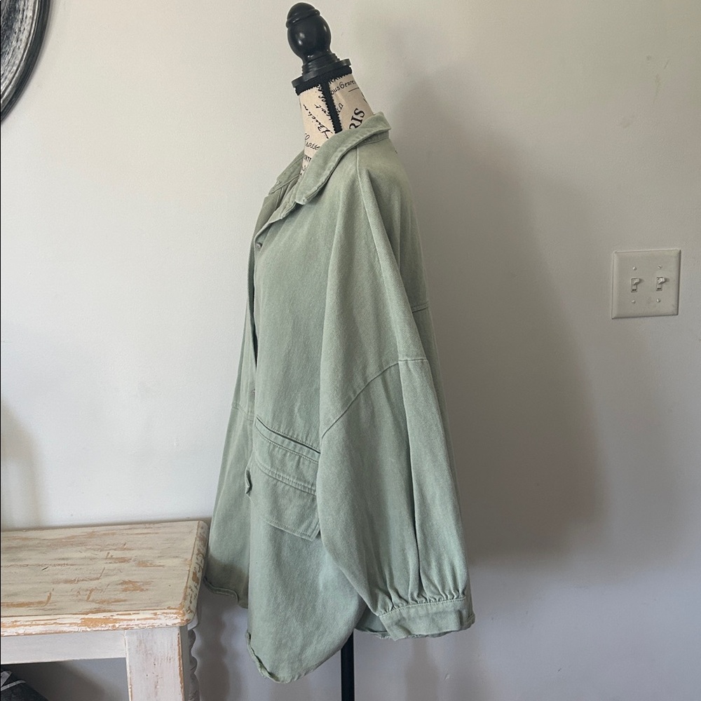 Misguided Denim Oversized Shacket Shirt Jacket Women’s size 12 - Picture 6 of 10